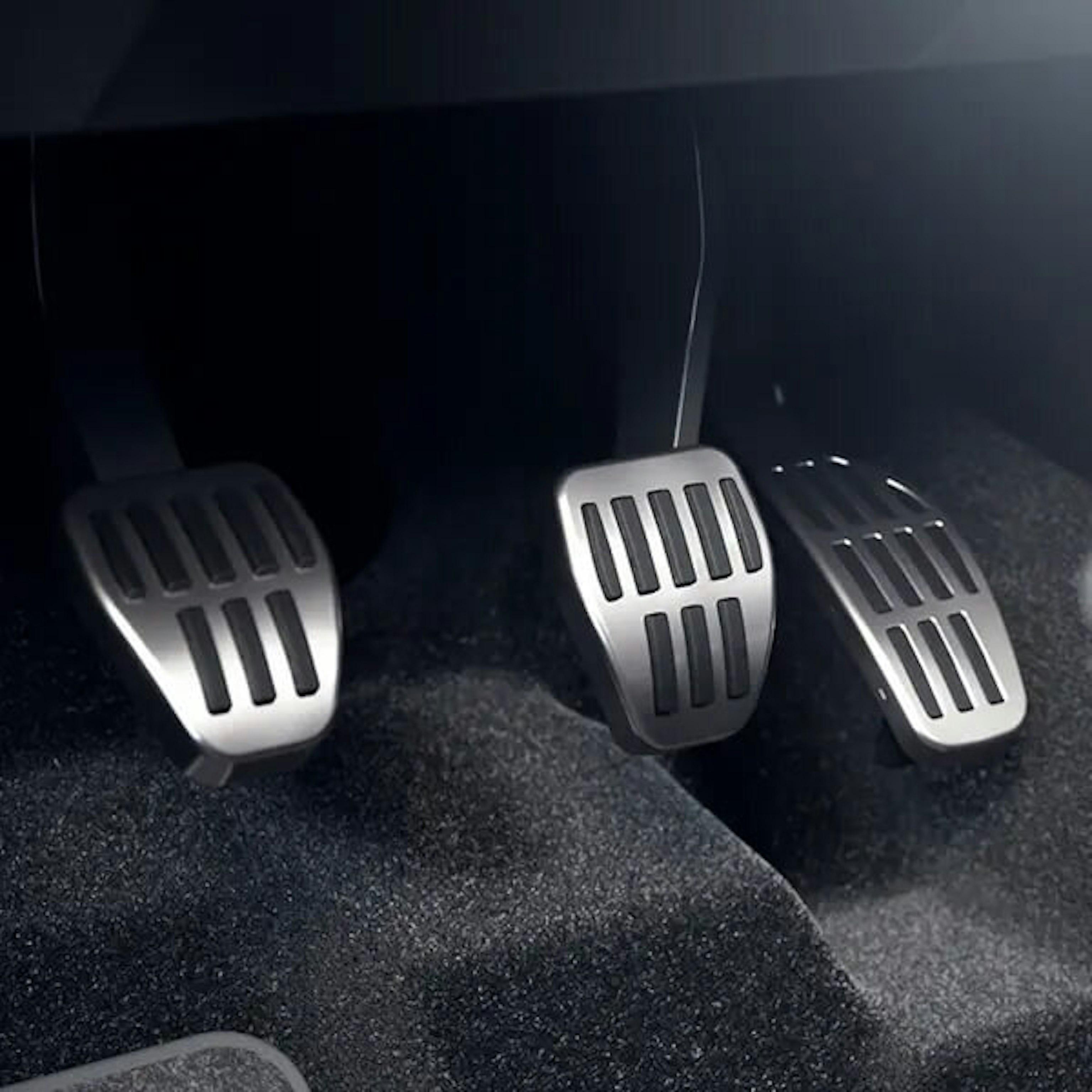 Sport pedal set for manual transmission, Aluminium 3-piece